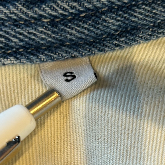 Sandrine Rose x Free People Distressed Open Front Denim Kimono Jacket size small - Picture 6 of 13